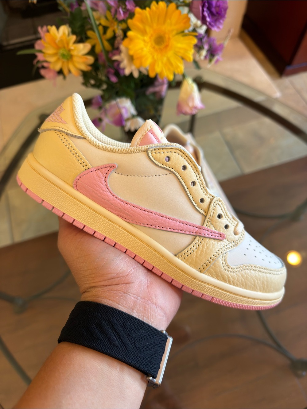 Travis Scott x Jordan 1 Low Shy Pink Ps 3Y